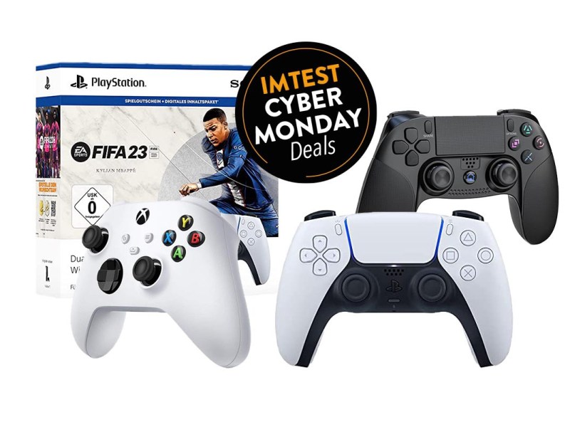 Produktshots dreier Game Controller am Cyber Monday