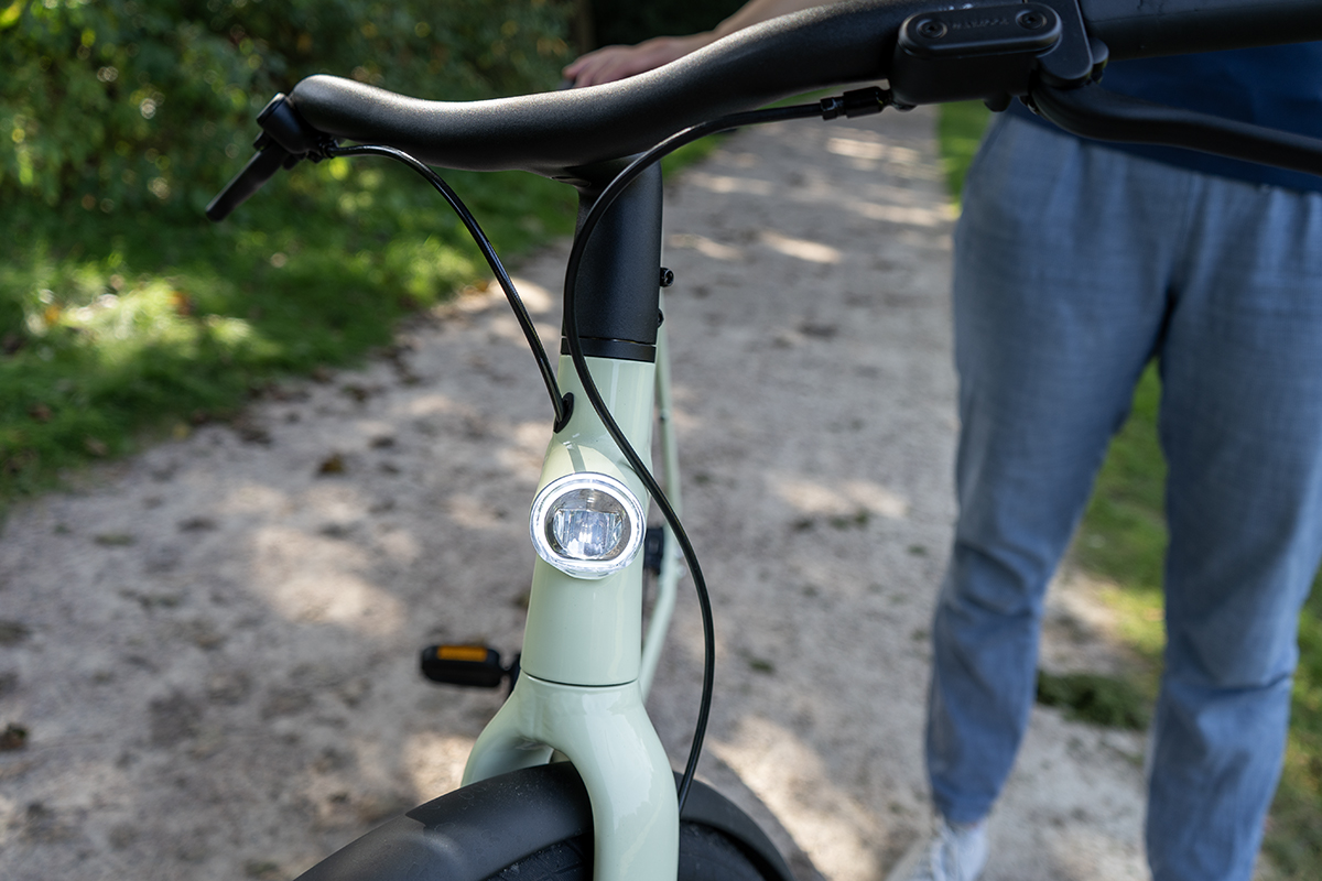 Nahaufnahme Frontlicht Fahrrad