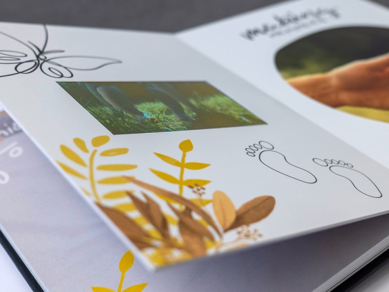 Detailaufnahme von einem VideoBook von Memperience.